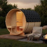 Gartana LAHTI DELUXE L Fasssauna mit 8 kW Ofen und individueller Wunschmaß-Option