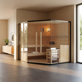 Gartana SHADOW XL BIG Traditionelle Sauna 6 Personen 200x200 cm Panorama 1