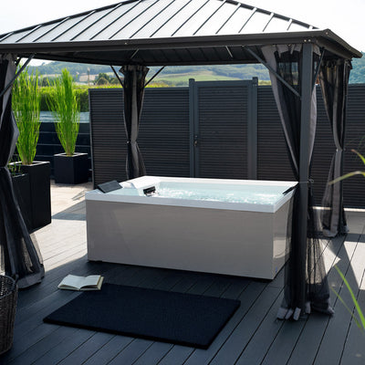 Gartana NIMBUS DELUXE Outdoor Whirlpool 2 Personen – 18 Düsen & XXL-Liegefläche