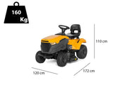 Stiga Tornado 398 M Rasentraktor 98cm mechanisches Getriebe 5000 m² 2